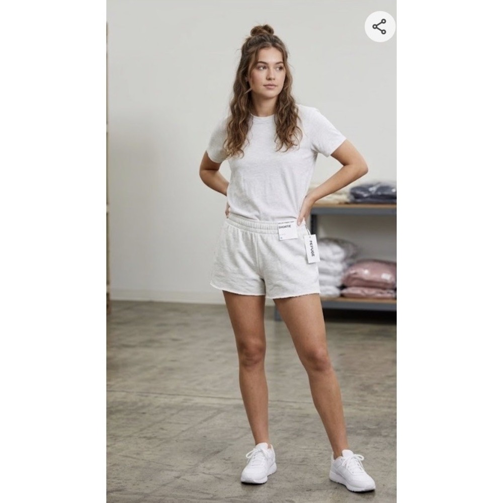 Refuge French Terry SHORTIE Shorts Womens Lounge Sweat Shorts NWT L